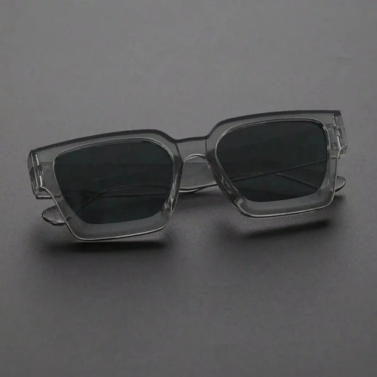 1PC Unisex Plastic Fashion Square Frame Sunglasses For Street Photography And Beach Trips Driving Accessories