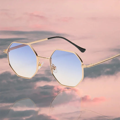 Fashion Retro Sunglasses Classic Metal Polygonal Sunglasses Sunglasses Octagon Glasses