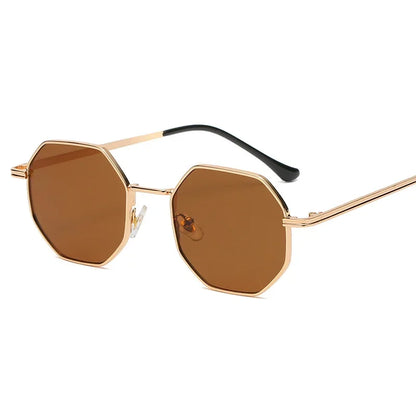 Fashion Retro Sunglasses Classic Metal Polygonal Sunglasses Sunglasses Octagon Glasses